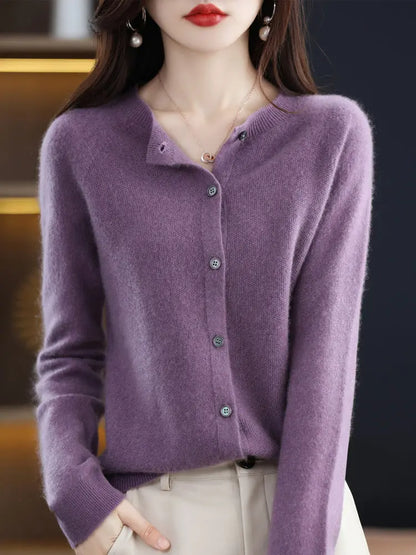 Cardigan en Mérinos 100% – Douceur et Élégance Printemps/Automne ORIS WEAR