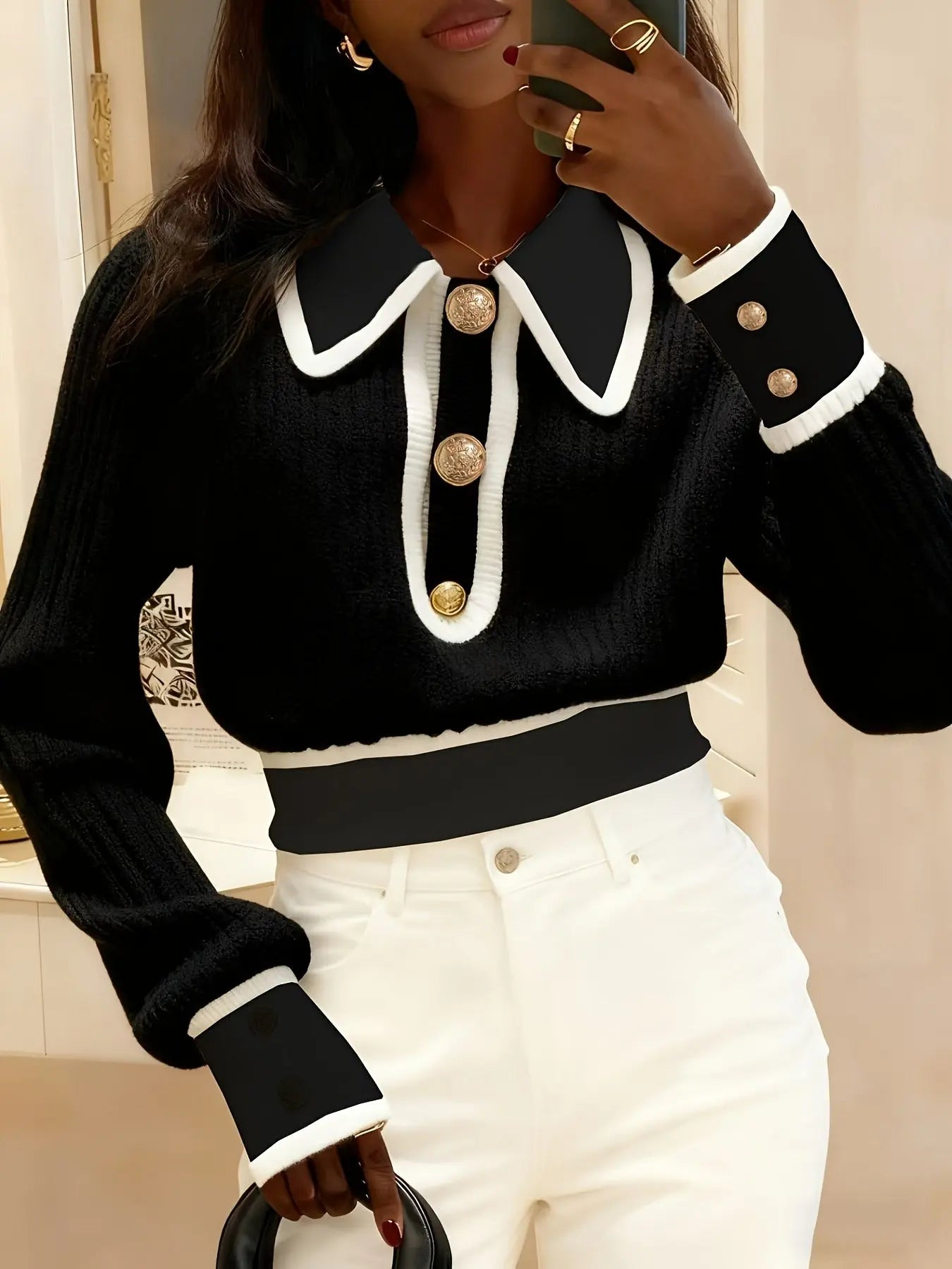 Pull rouge color-block style designer ORIS WEAR