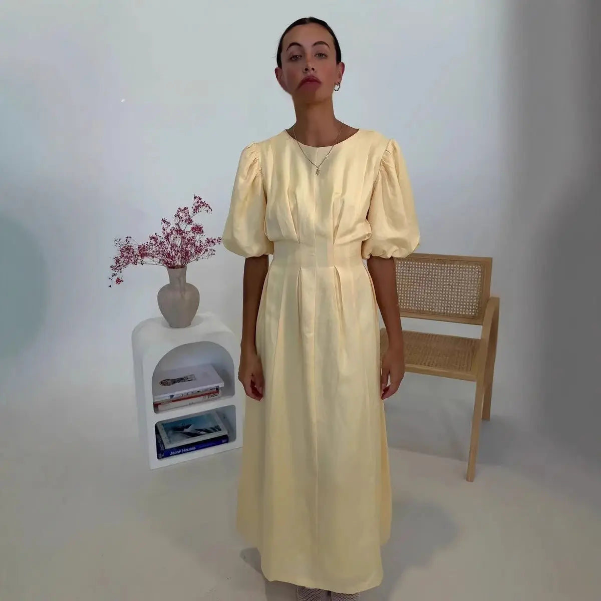 Personality Female Elegant Short Sleeve Dress ORIS WEAR