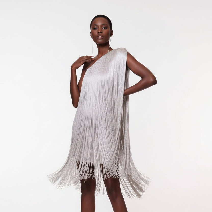 Robe de soirée à franges élégante et fluide ORIS WEAR