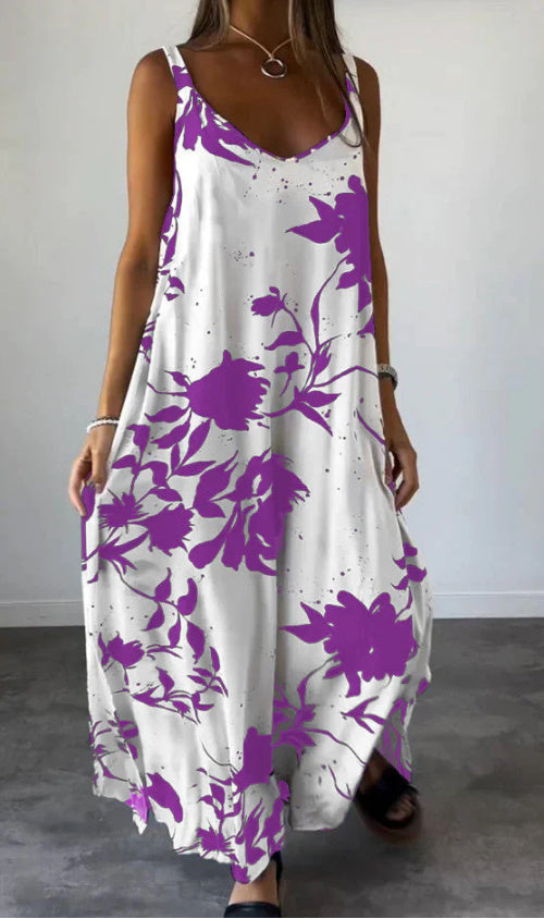 Robe d'été à bretelles imprimée ORIS WEAR