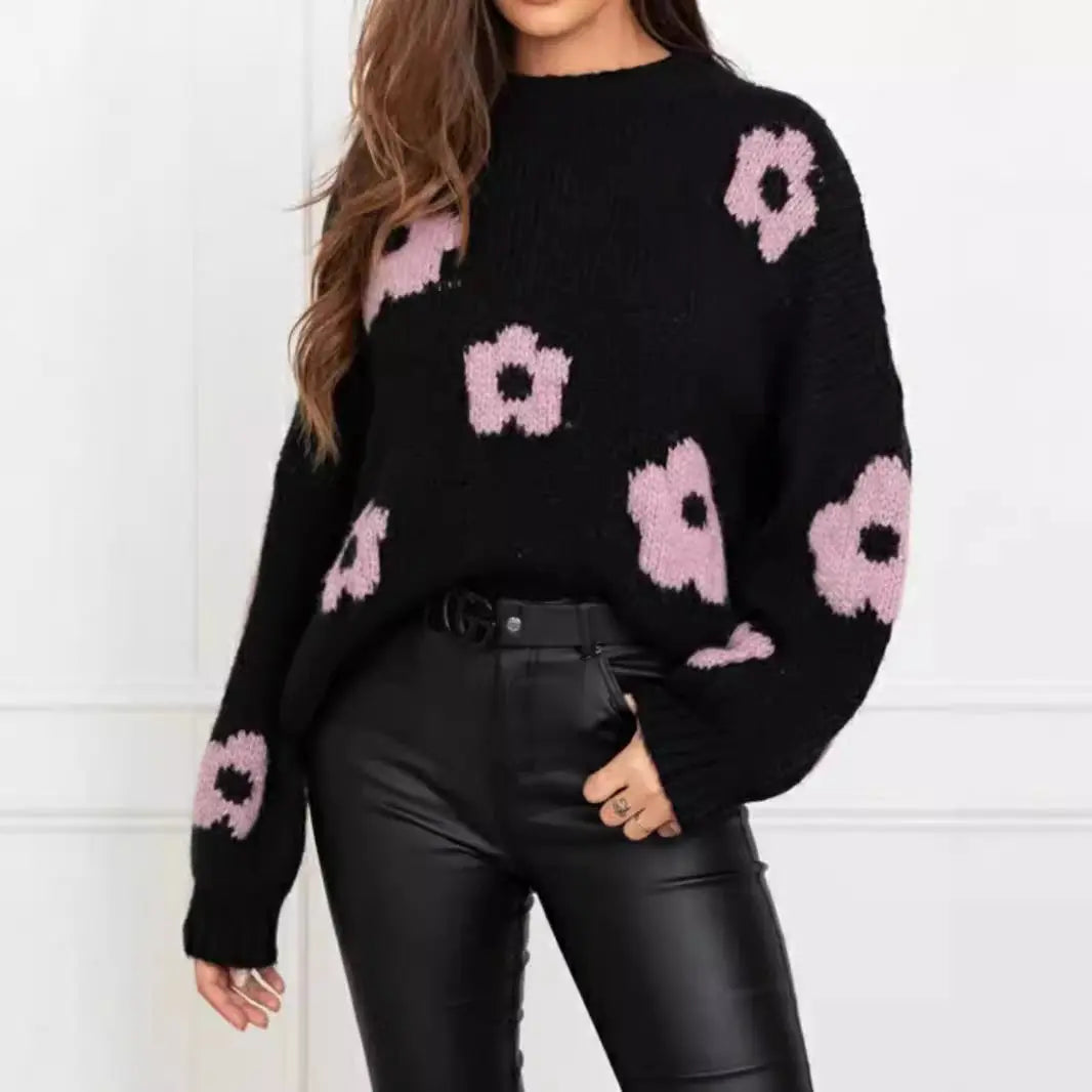 Pull Col Roulé Floral Oversize ORIS WEAR