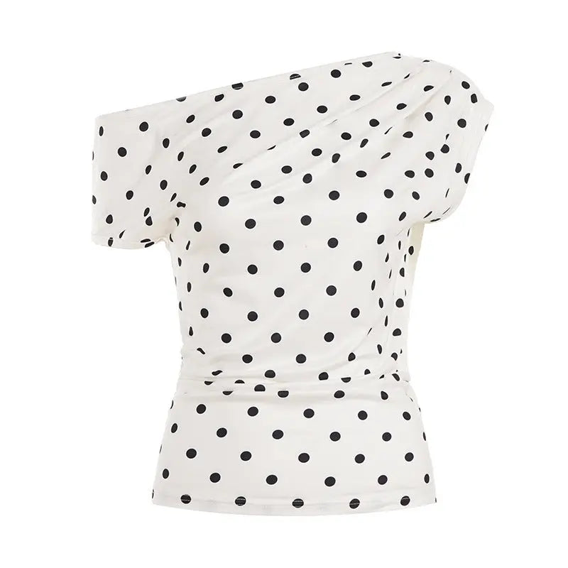 Top asymétrique polka Élégance rétro revisitée ORIS WEAR