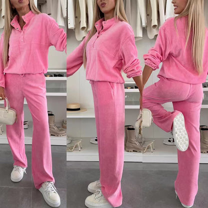 Élégance décontractée – Haut uni manches longues