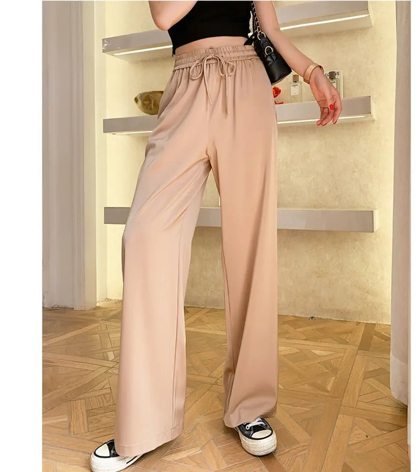 Pantalon Large en Soie Glacée à Imprimé Chic ORIS WEAR