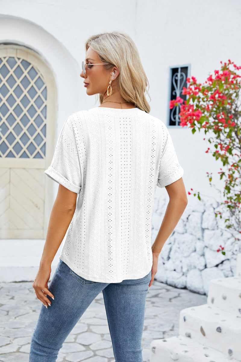 Pull à manches courtes et col en V pour ORIS WEAR