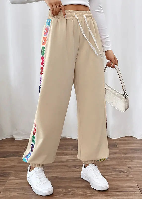 Pantalon ample femme rayures couture ORIS WEAR
