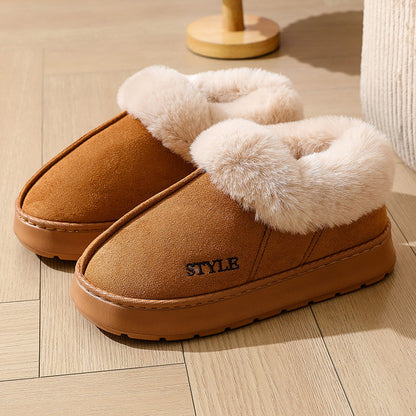 New Suede Cotton Slippers Warm Non-slip Snow Boots ORIS WEAR
