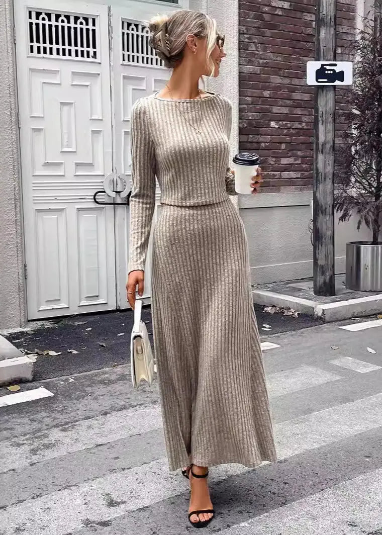 Ensemble tricot femme manches longues ajusté ORIS WEAR