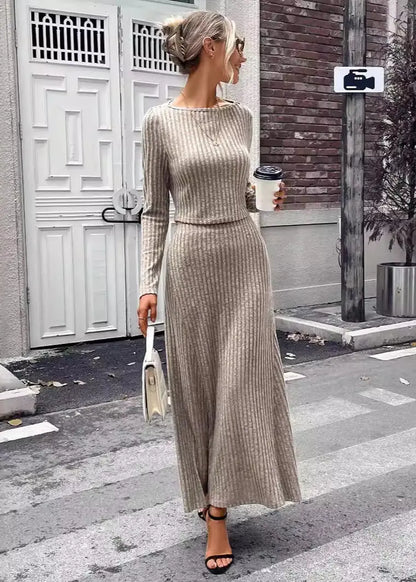 Ensemble tricot femme manches longues ajusté ORIS WEAR
