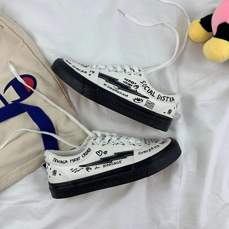 Chaussures Blanches en Toile Style Japonais pour Femmes ORIS WEAR