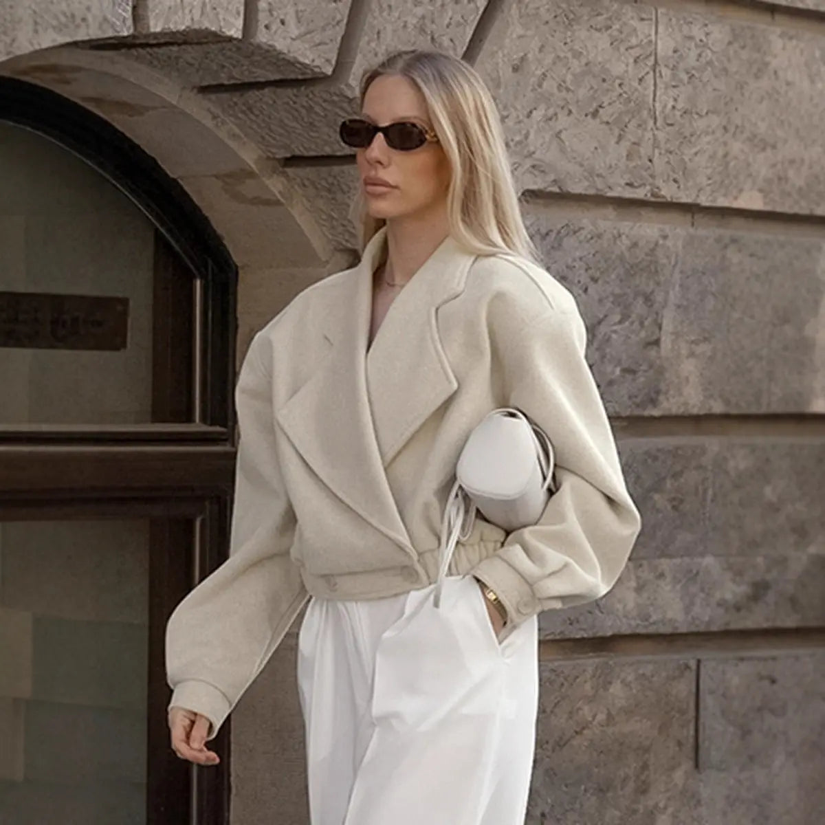 Veste Femme en Laine Élégant à Col Blazer – Idéal pour le Quotidien ORIS WEAR