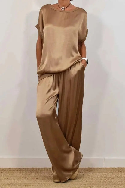 Ensemble Décontracté Élégant Chemise & Pantalon Large ORIS WEAR