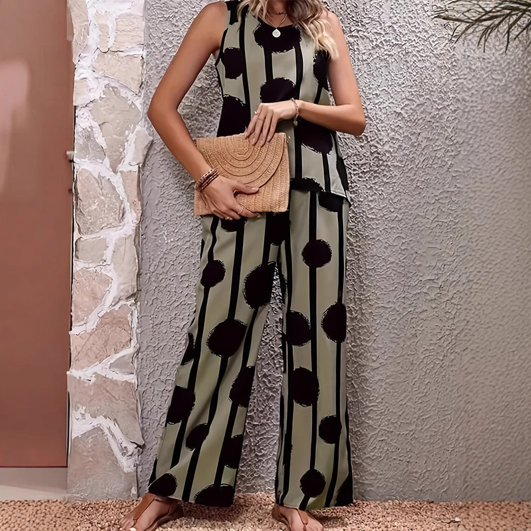 Ensomble Costume  avec pantalon large imprimé ORIS WEAR
