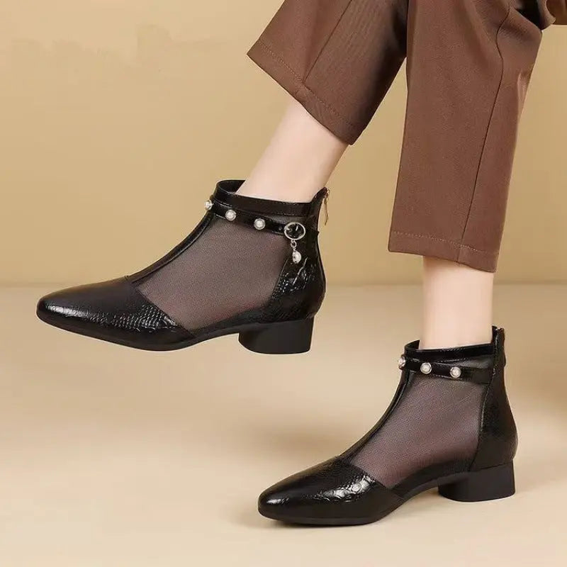 Ankle Boots Bout Pointu Zip Aéré Chic ORIS WEAR
