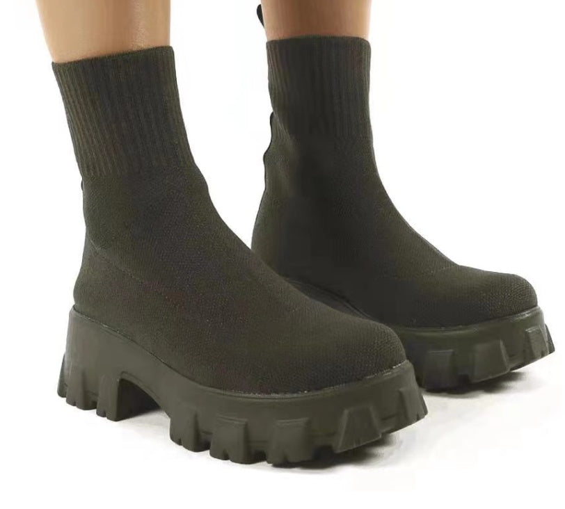 Bottes mi-talons européennes et américaines à tube moyen ORIS WEAR