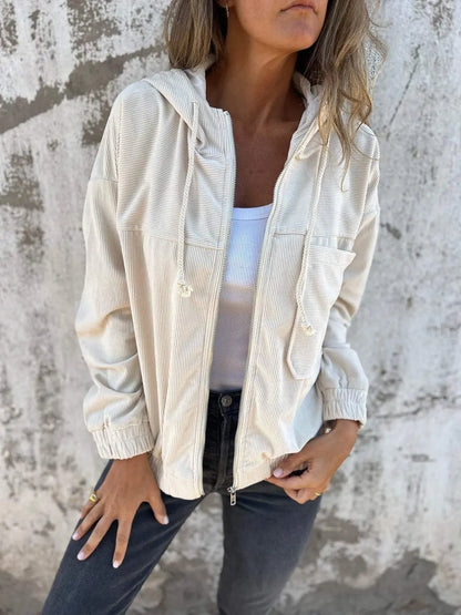 Manteau à Capuche en Velours Côtelé – Élégance et Chaleur ORIS WEAR