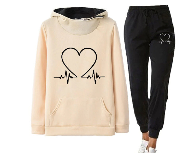 Ensemble Sportif avec Imprimé Cœur et Capuche ORIS WEAR
