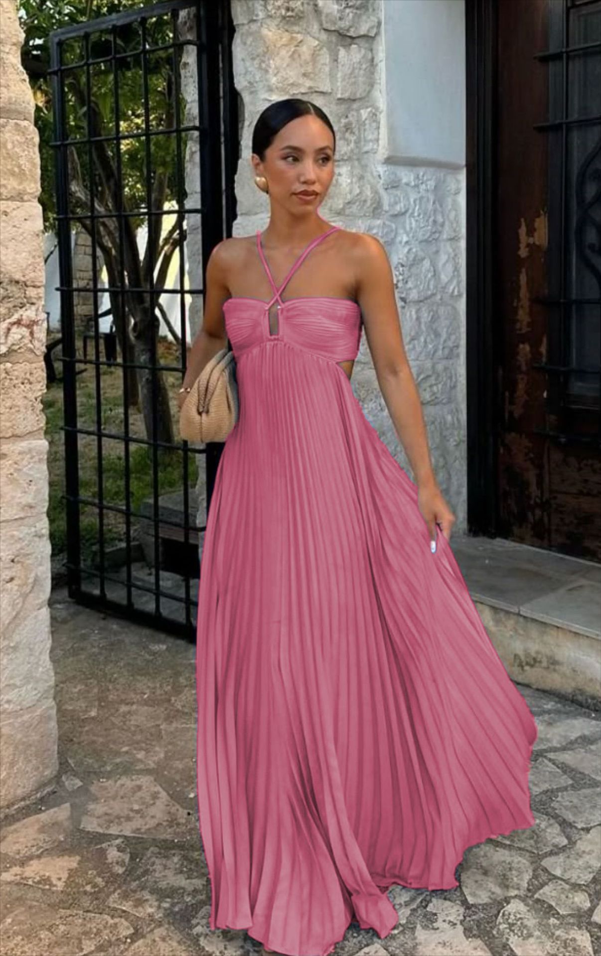 Robe Longue Plissée Sans Bretelles – Élégance Minimaliste d'Été ORIS WEAR