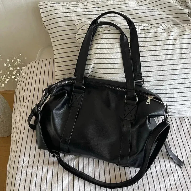 Grand sac à main bandoulière rétro de cours souple Louna