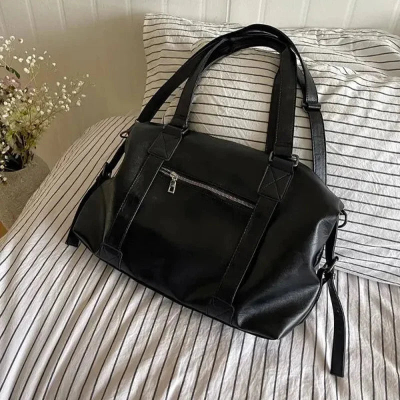 Grand sac à main bandoulière rétro de cours souple Louna