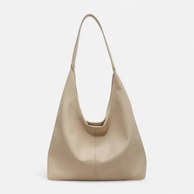 Grand sac à main hobo de cours avec sa pochette assortie Élodie