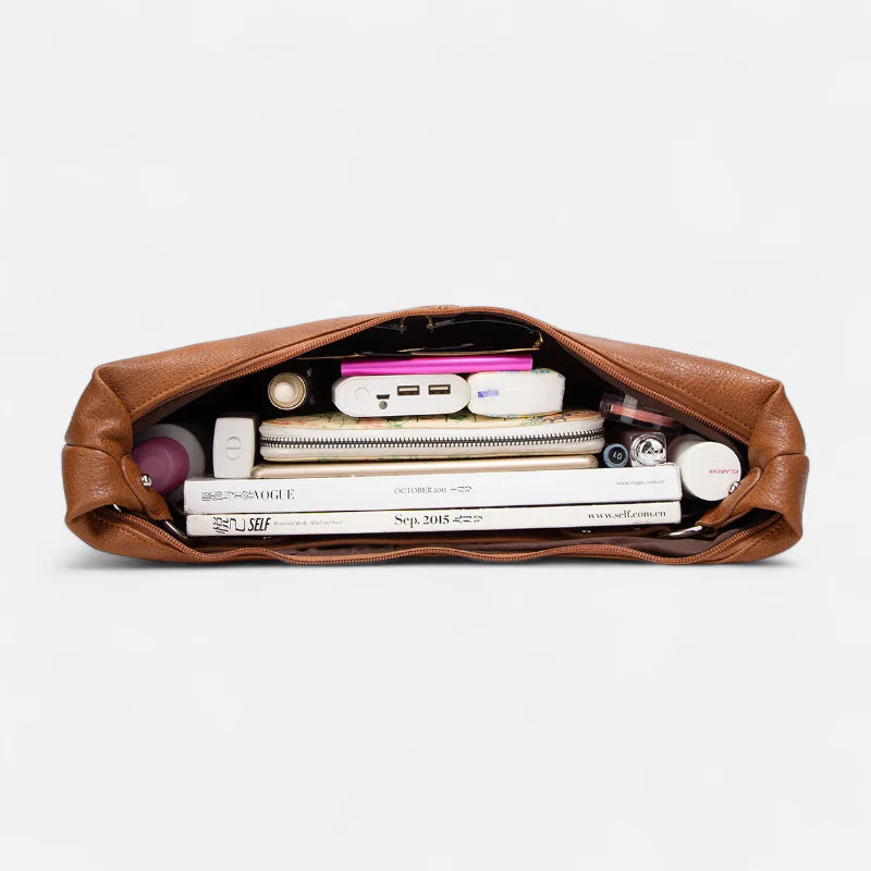 Grand sac à main hobo de cours souple Mila