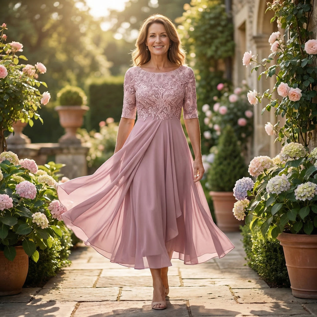 Robe midi en dentelle Rhonda ORIS WEAR