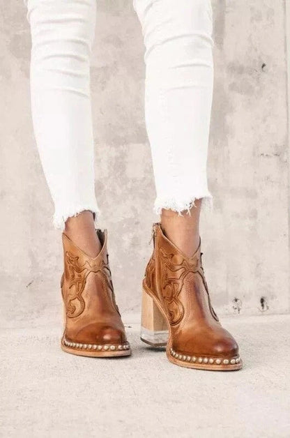 Tanus Spirit – Bottines Sculptées à Talon Carré & Charme Sauvage ORIS WEAR