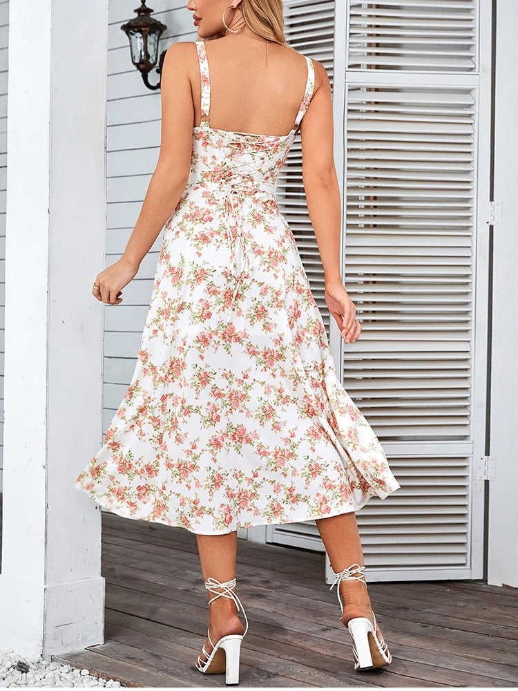 Robe Mi-Longue à Corset Chic ORIS WEAR
