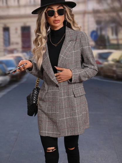 Blazer Femme Chic à Carreaux ORIS WEAR