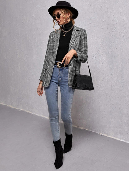 Blazer Femme Chic à Carreaux ORIS WEAR