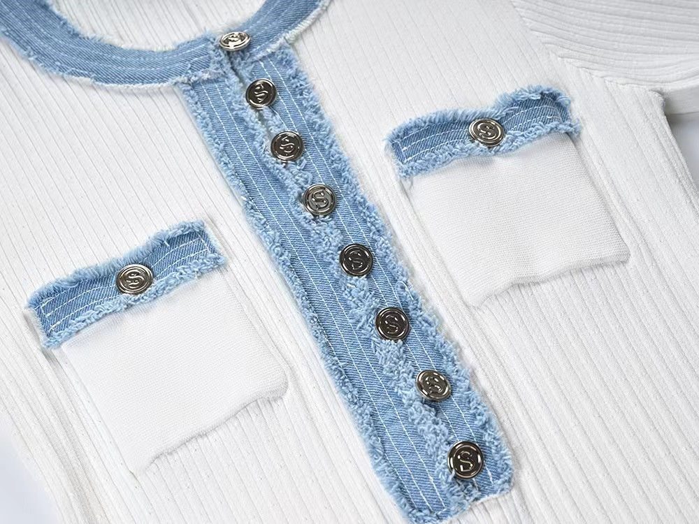 Robe d'été légère en tricot et denim ORIS WEAR