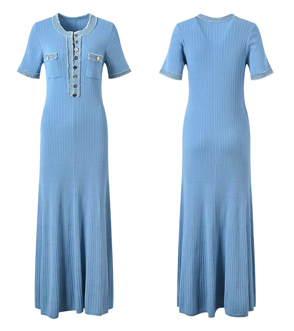 Robe d'été légère en tricot et denim ORIS WEAR
