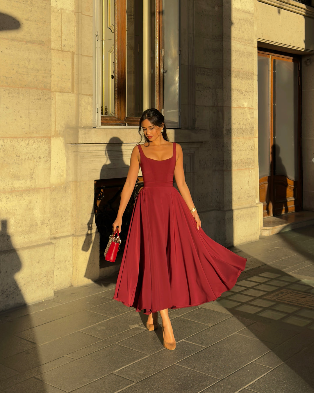 Robe à Bretelles Sans Manches à Encolure Carrée ORIS WEAR