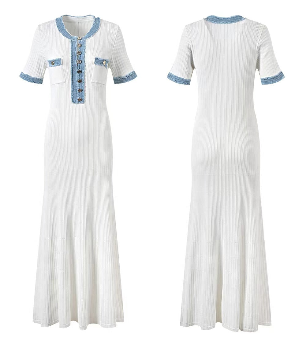 Robe d'été légère en tricot et denim ORIS WEAR