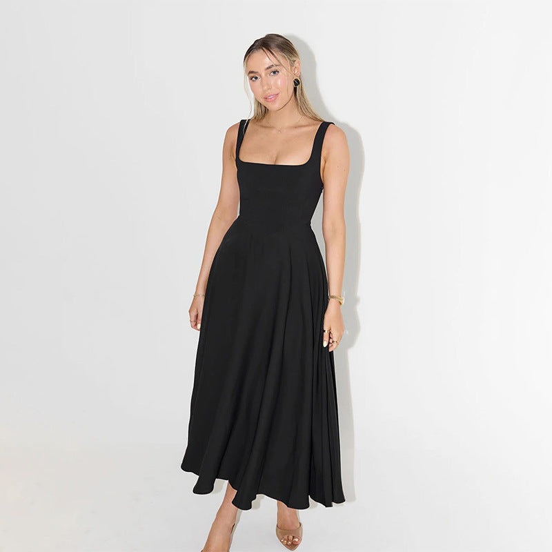 Robe à Bretelles Sans Manches à Encolure Carrée ORIS WEAR