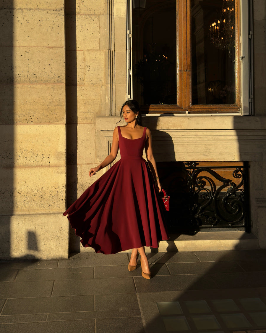 Robe à Bretelles Sans Manches à Encolure Carrée ORIS WEAR
