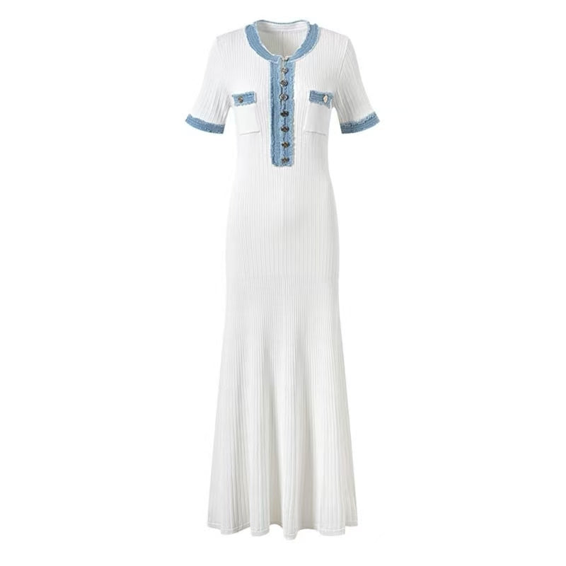 Robe d'été légère en tricot et denim ORIS WEAR
