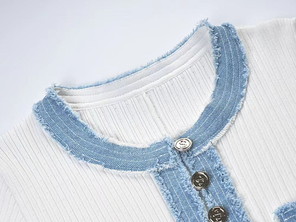 Robe d'été légère en tricot et denim ORIS WEAR