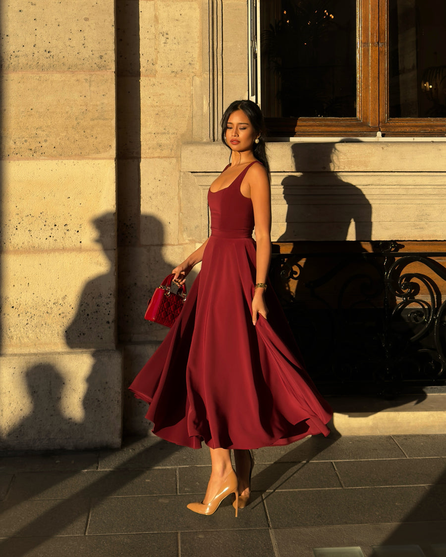 Robe à Bretelles Sans Manches à Encolure Carrée ORIS WEAR