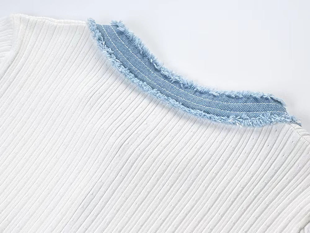 Robe d'été légère en tricot et denim ORIS WEAR