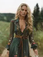 Silva | Robe Maxi Florale Bohémienne FRESH NORTH CO