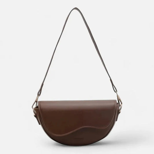 Sac à main banane demi-lune en cuir chic Danièle