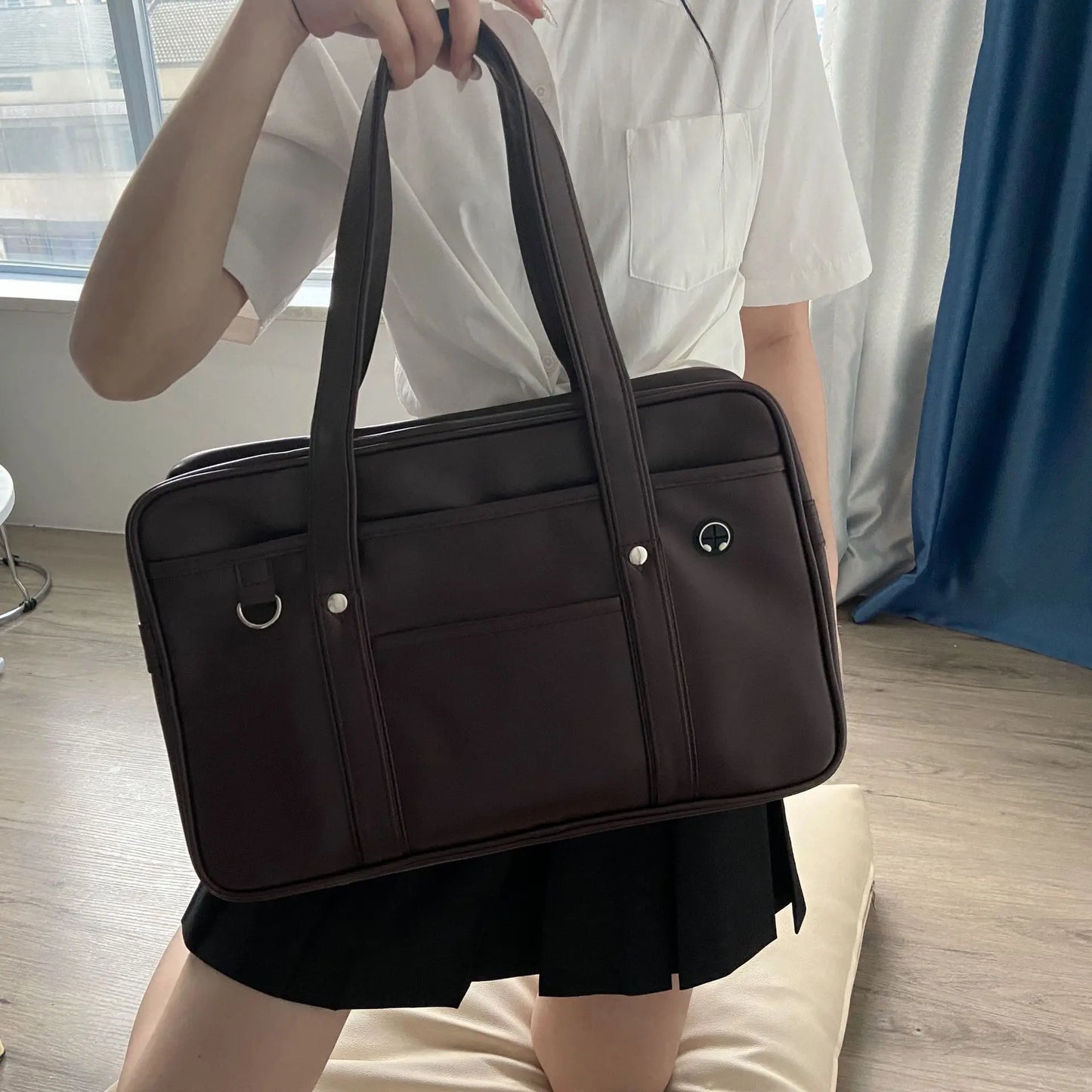 Sac à main cours lycée Lisa – Grand cabas stylé & pratique Sac Cuir Femme