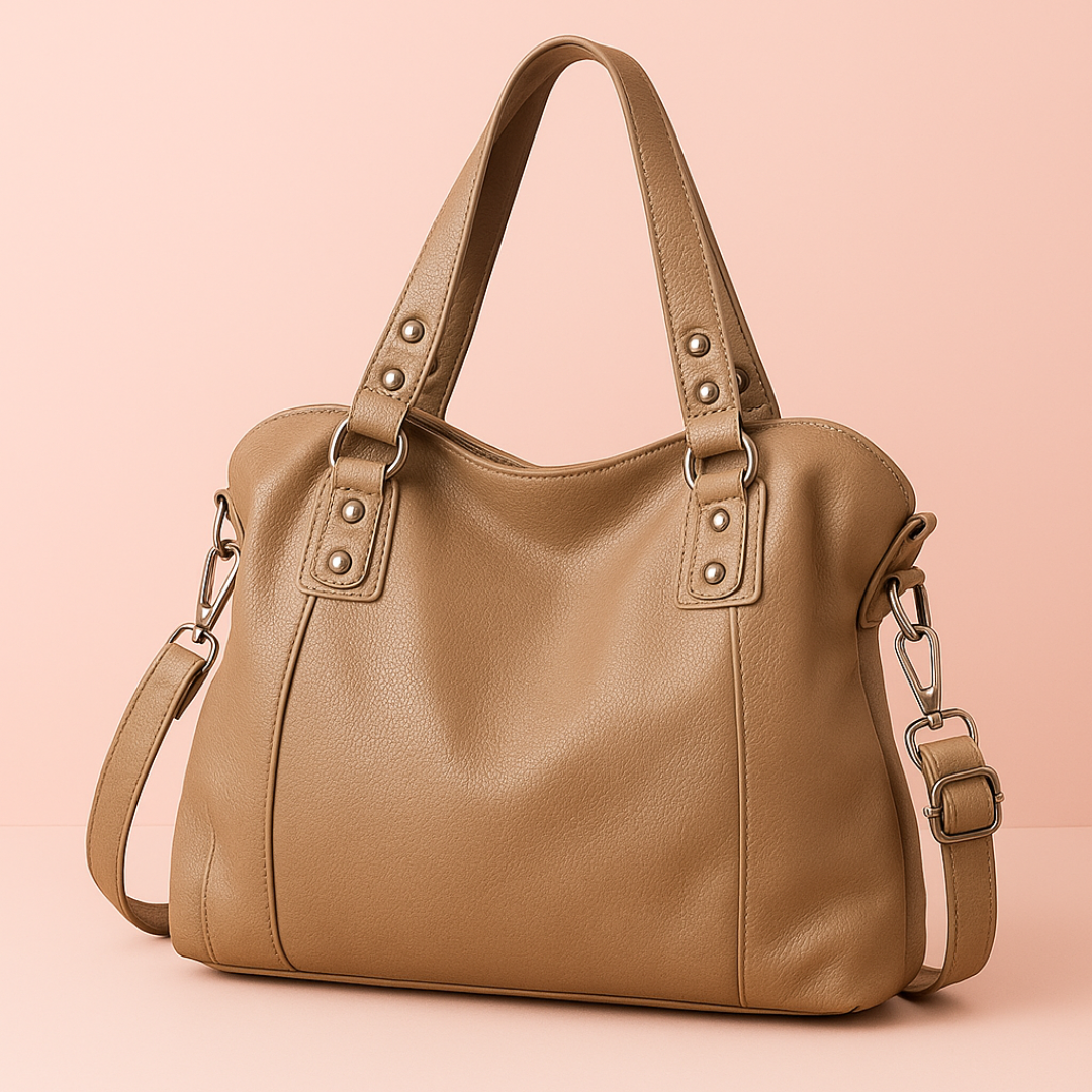 Sac Cabas Cuir Isa – Élégant, Noir et Grand Format khaki / Cuir PU Souple Sac Cabas