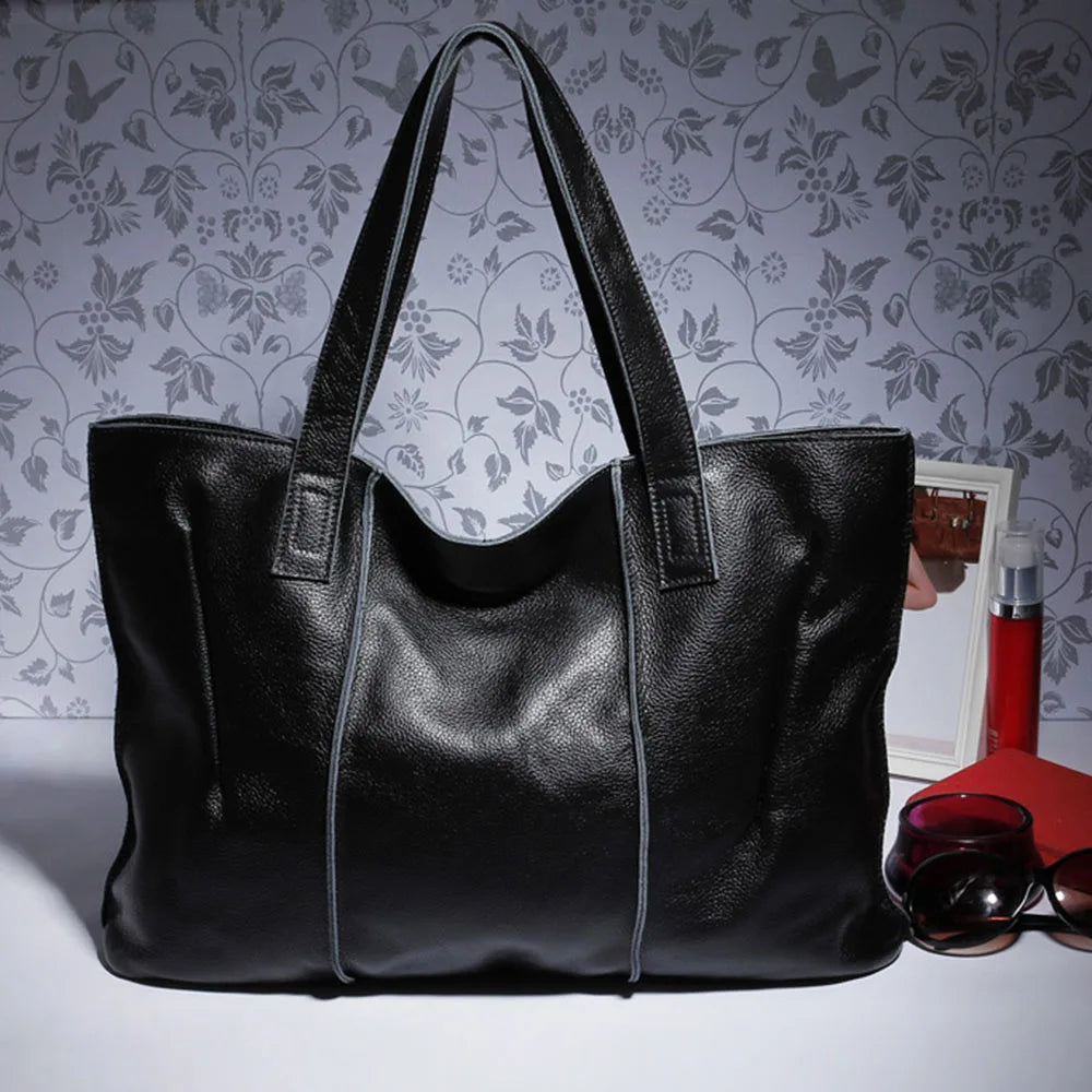 Sac Cabas Cuir Souple Femme – Grand Format et Couleurs Tendance Sac Cuir Femme