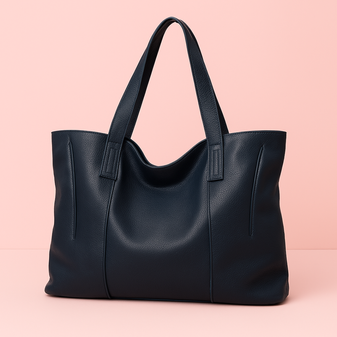 Sac Cabas Cuir Souple Femme – Grand Format et Couleurs Tendance Bleu Marine / Cuir Véritable Sac Cuir Femme