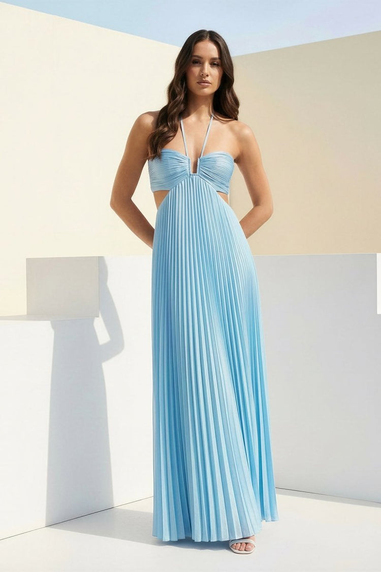 Robe Longue Plissée Sans Bretelles – Élégance Minimaliste d'Été ORIS WEAR